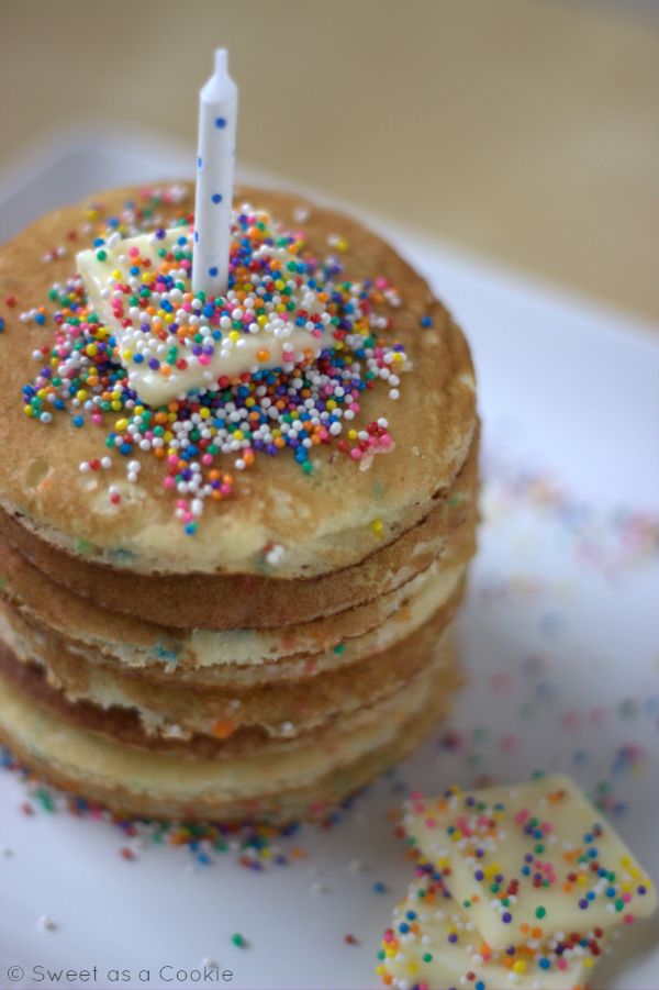 Pancakes Made with Cake Mix Birthday