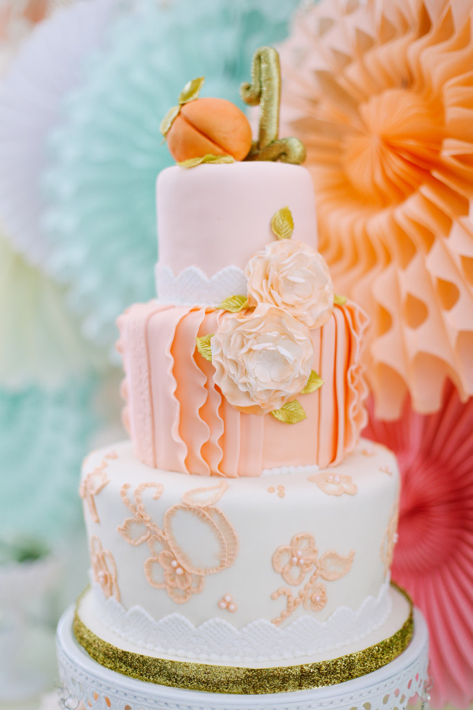 Peach Birthday Cake