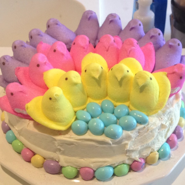 Peeps Easter Cake