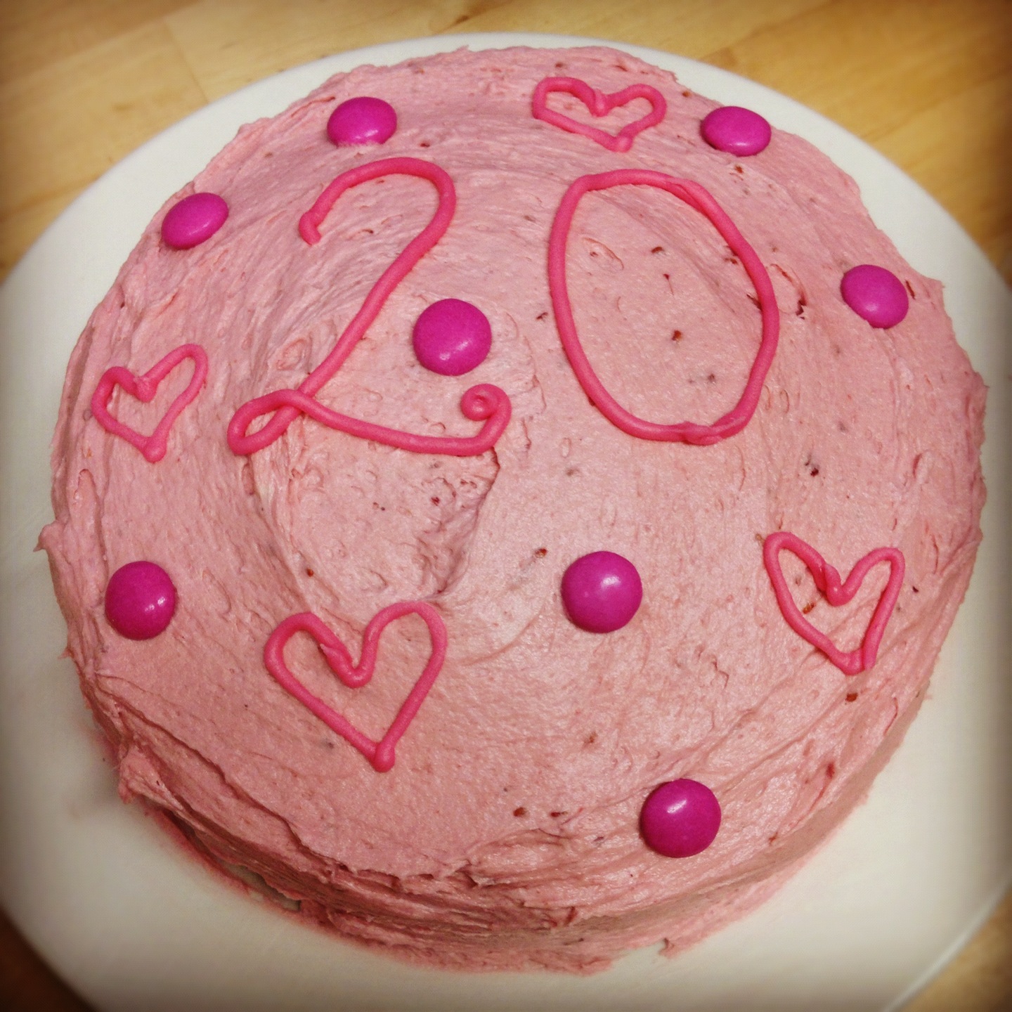 Pink Raspberry Birthday Cake