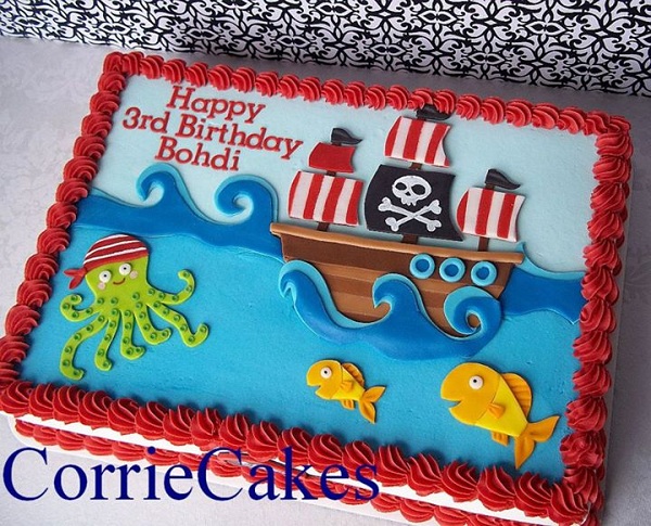 Pirate Birthday Sheet Cake