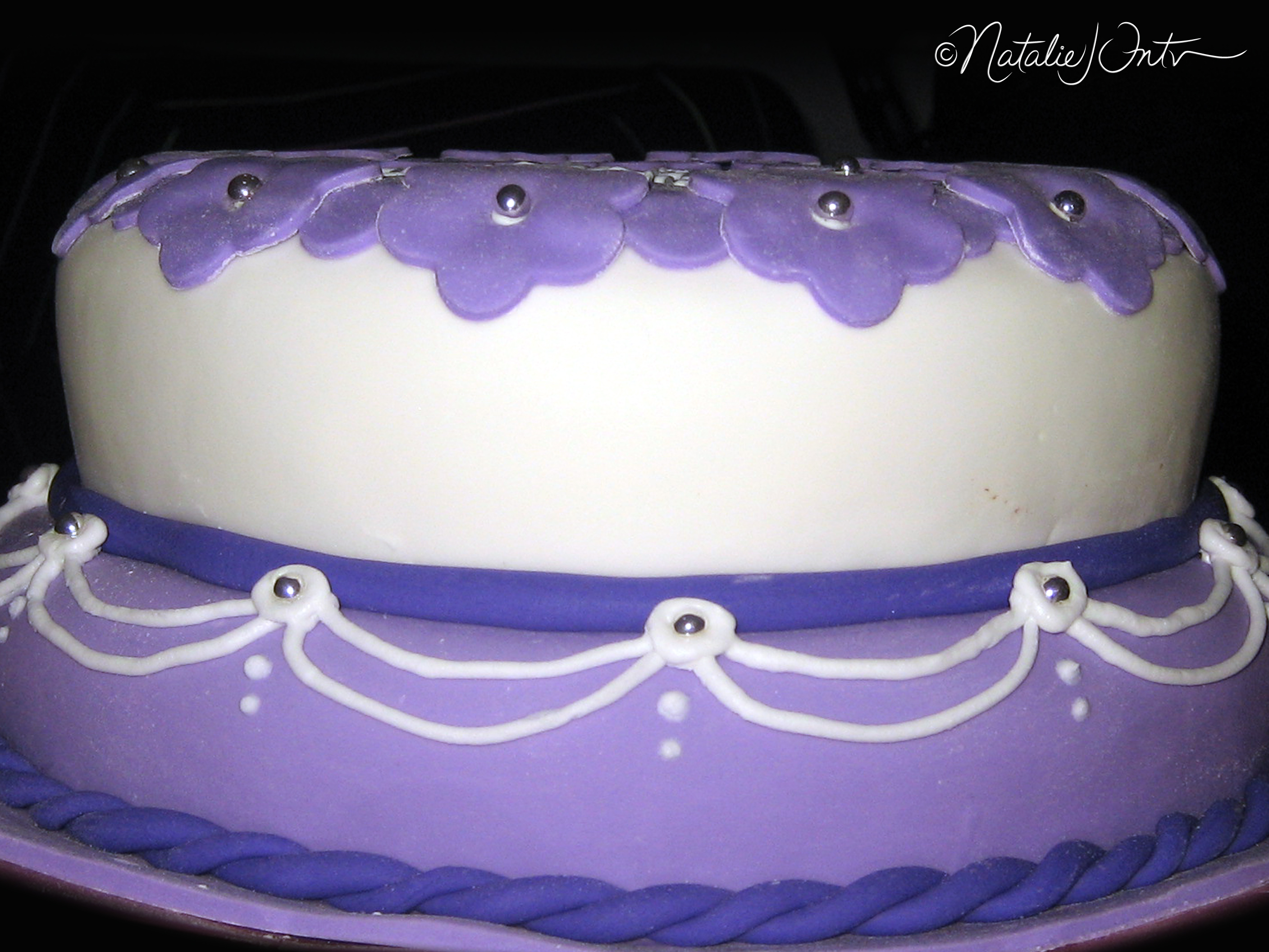 Pretty Purple Birthday Cake