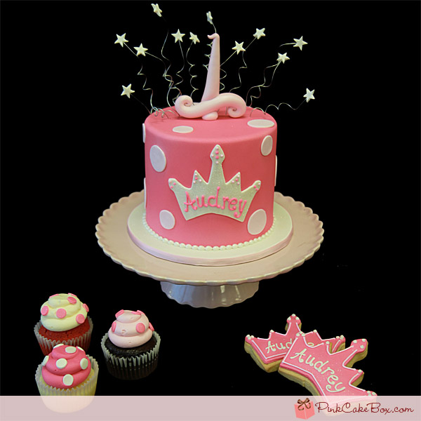 Princess First Birthday Cupcake Cake