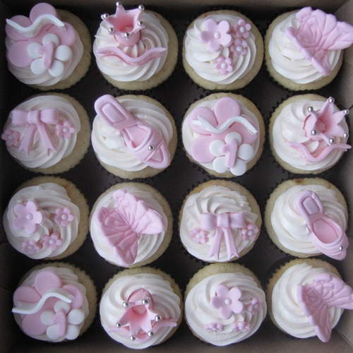 Princess First Birthday Cupcakes