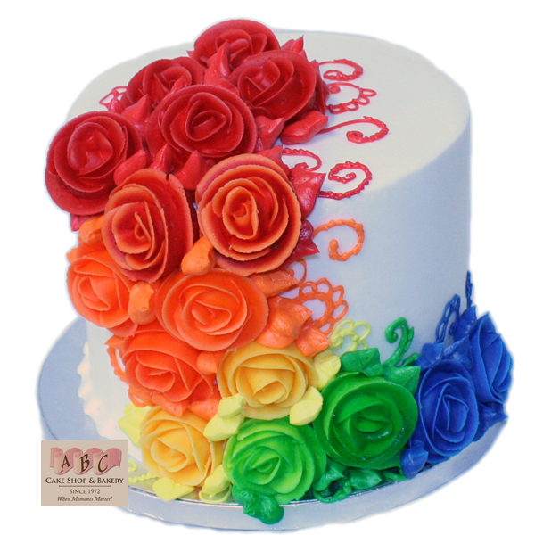 Rainbow Rose Cakes Birthday