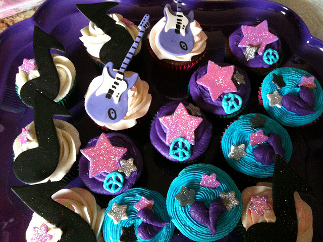 Rock Star Birthday Cupcakes