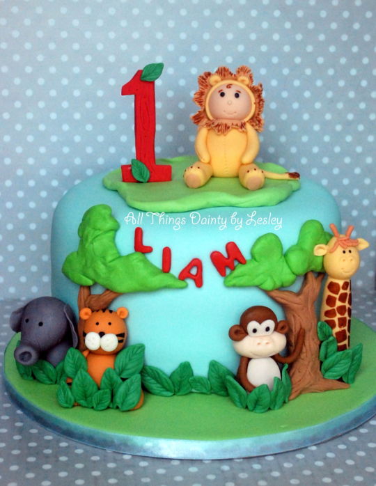 Safari Themed Birthday Cake