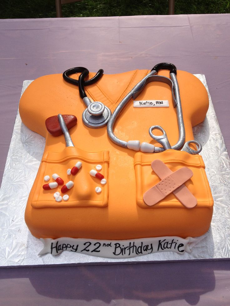 Scrub Nurse Birthday Cake