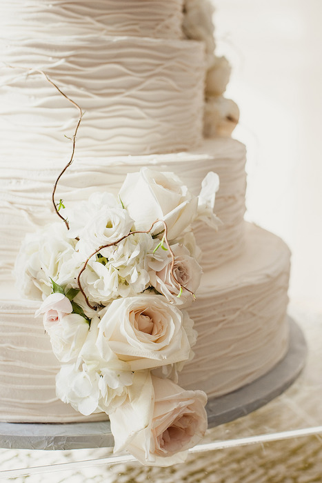 Simple Textured Wedding Cake