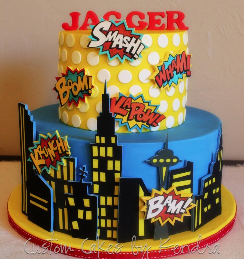 10 Photos of Comic Book Birthday Cakes For Boys