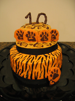 Tiger Stripe Birthday Cake