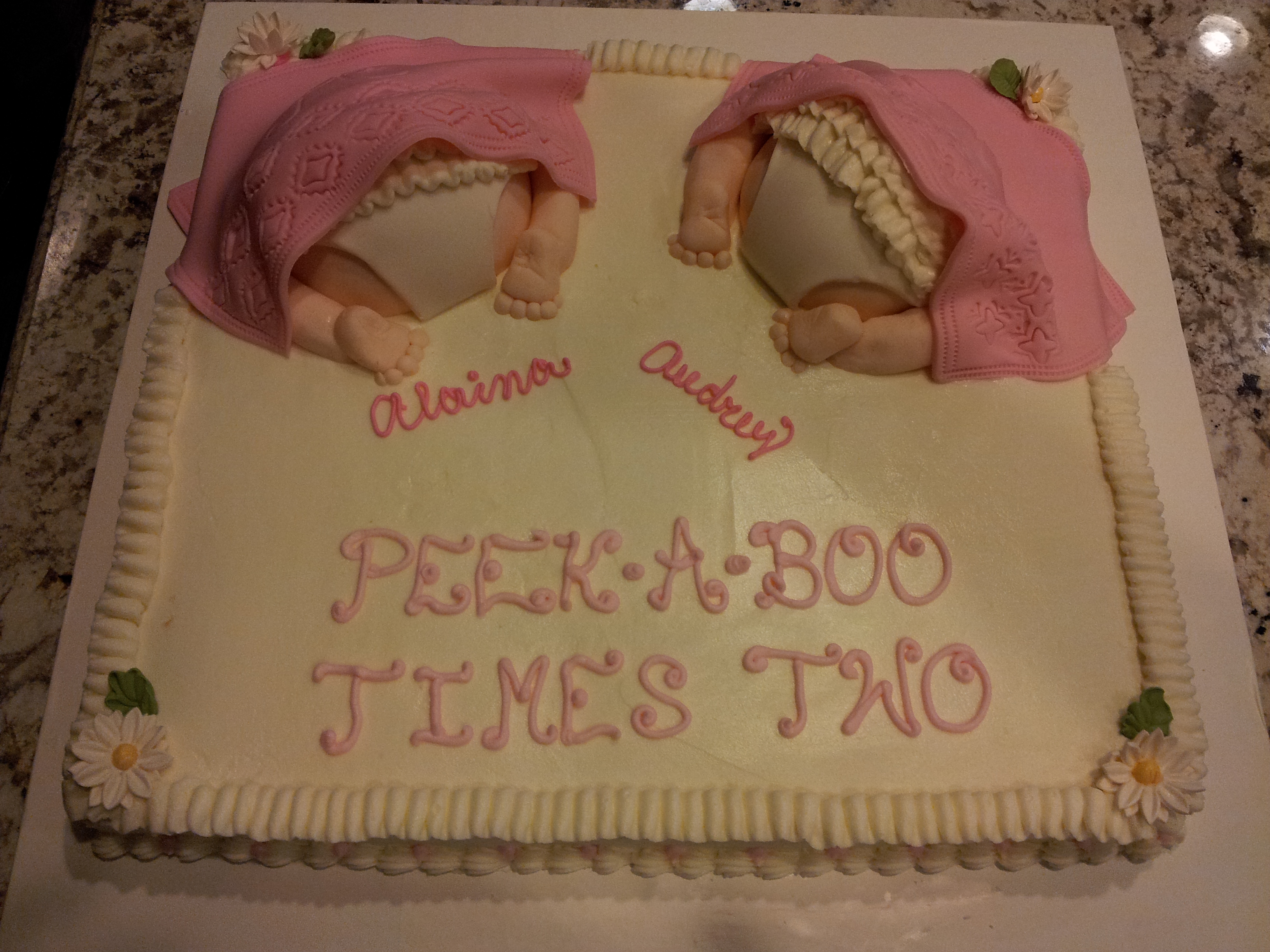 Twin Baby Shower Cake Ideas for Girls