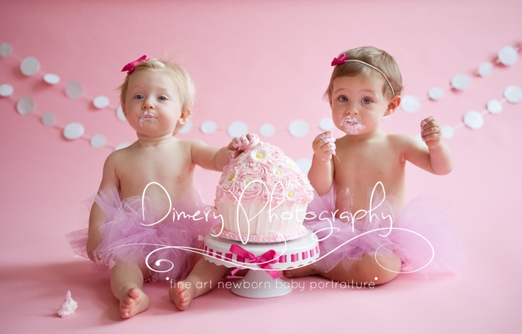 Twins Smash Cake Photography