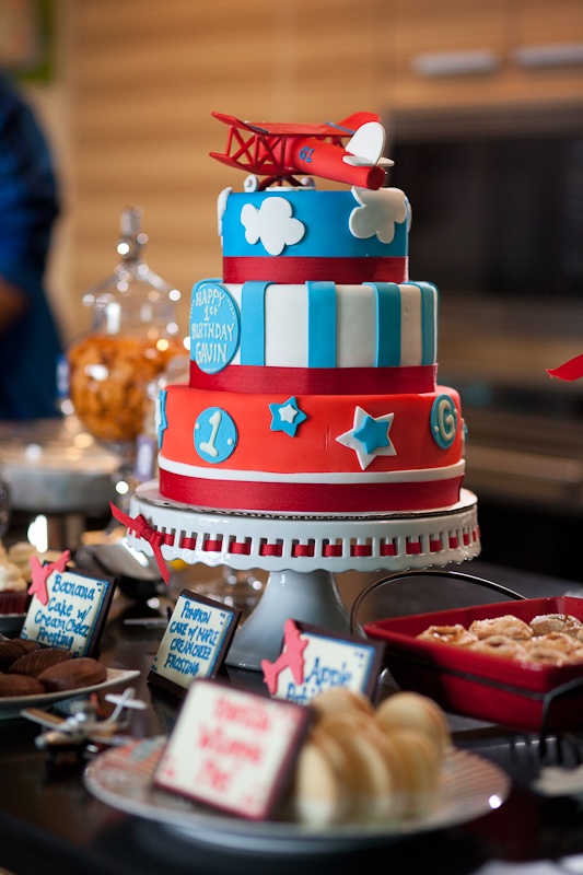 Vintage Airplane Birthday Cake