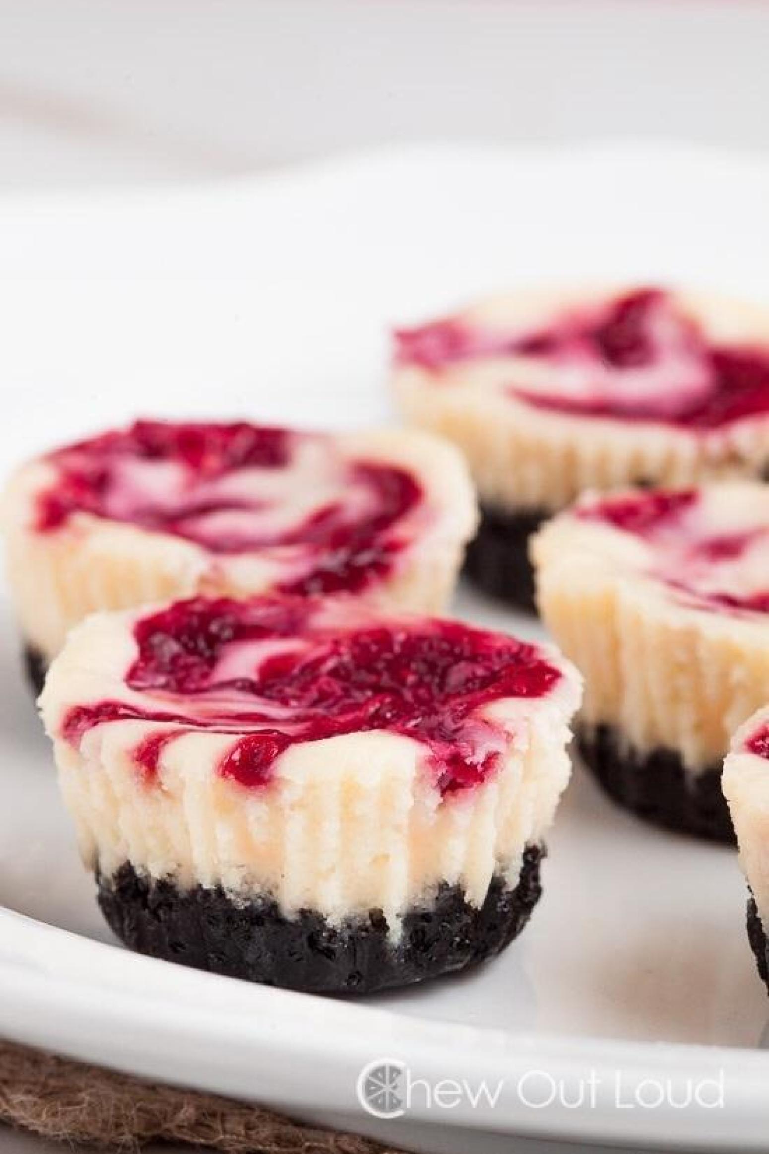 White Chocolate Raspberry Mini Cheesecake Recipe