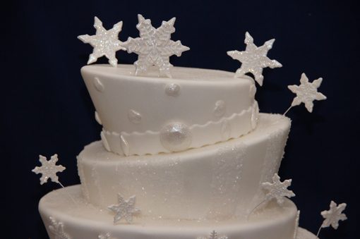 Winter Wonderland Wedding Cake