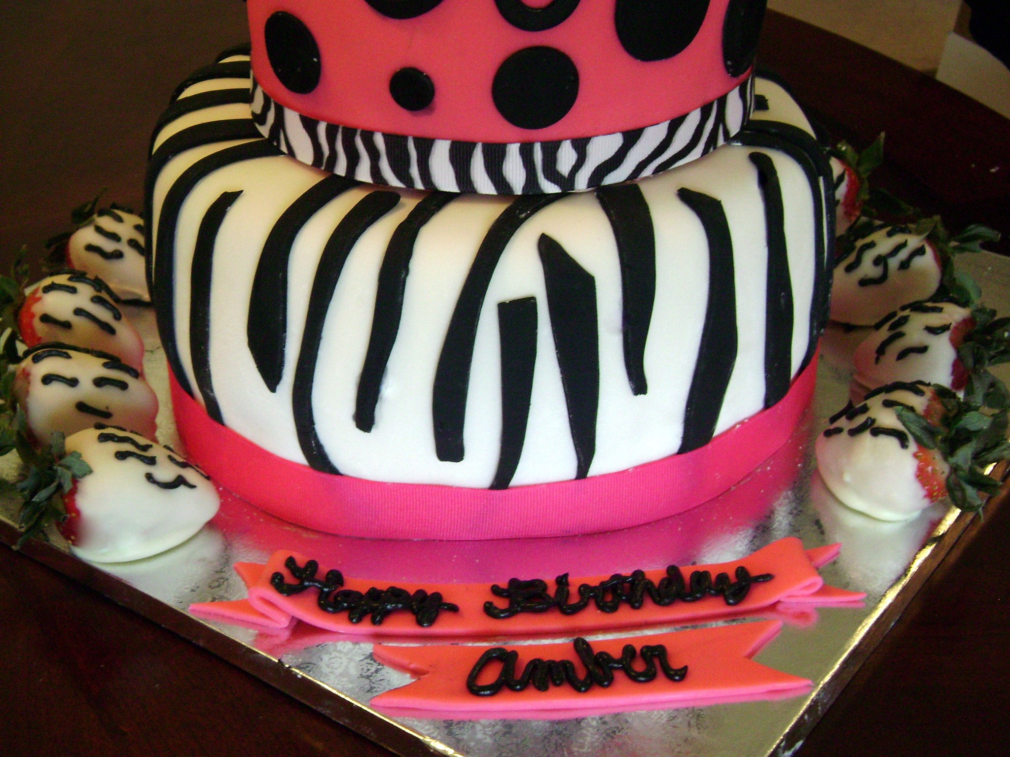 Zebra Birthday Cake