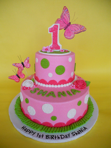 1st Birthday Cake Butterflies