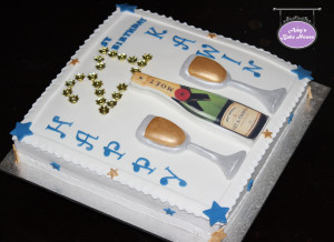 21st Birthday Champagne Cake