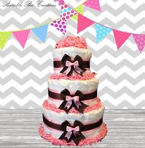 3 Tier Baby Shower Diaper Cake