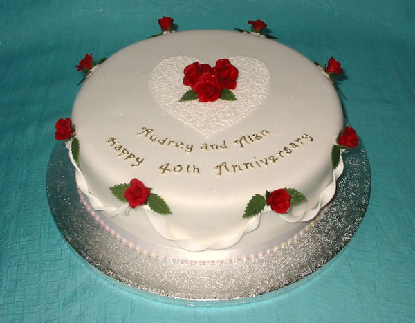 40th Wedding Anniversary Cake