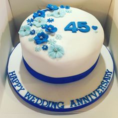 45th Wedding Anniversary Cake