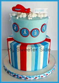 Airplane Baby Shower Cake