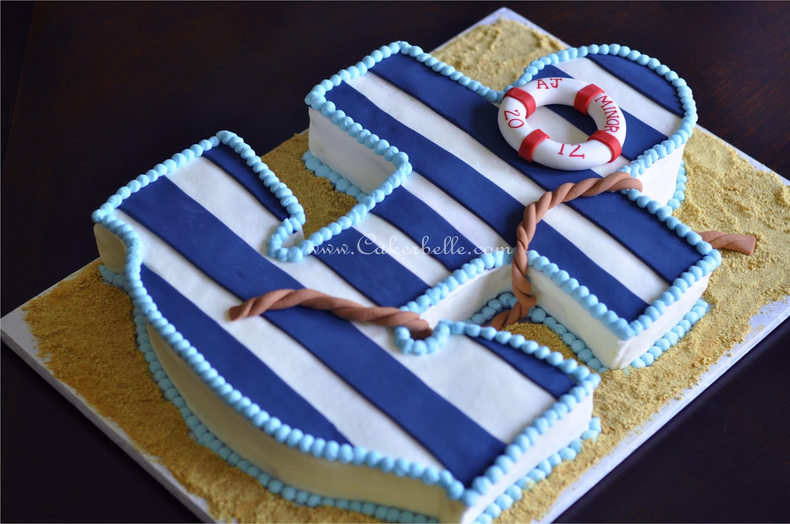 Anchor Baby Shower Cake