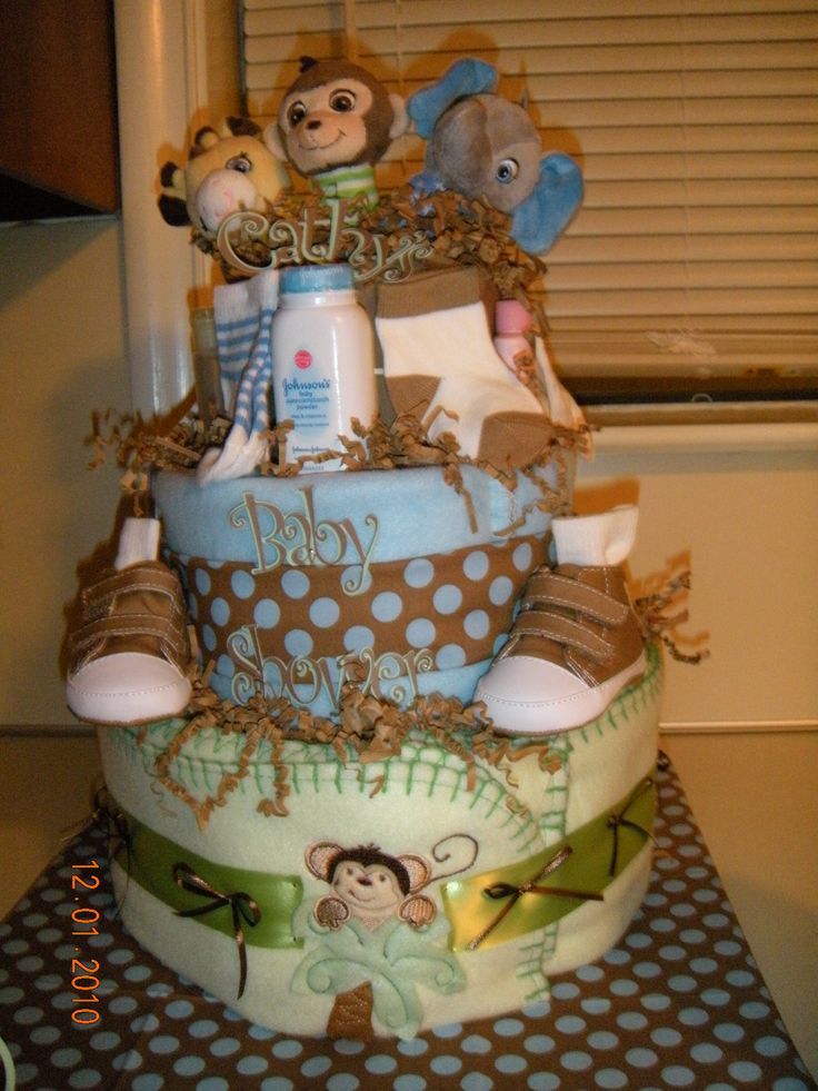 Animal Theme Diaper Cake