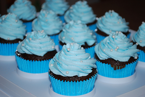 Baby Blue Cupcakes