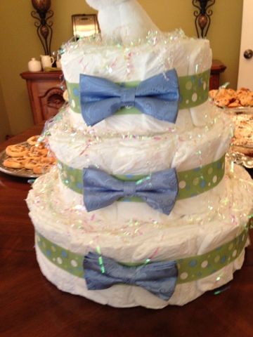 Baby Bow Tie Diaper Cake