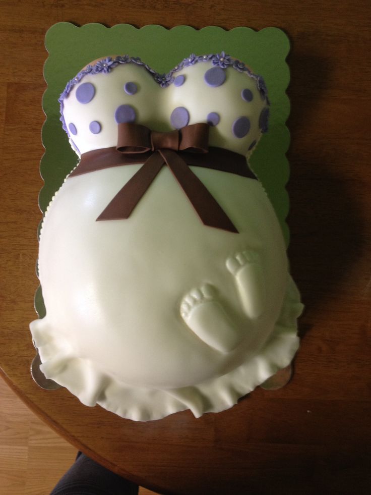 Baby Shower Cake Belly with Foot