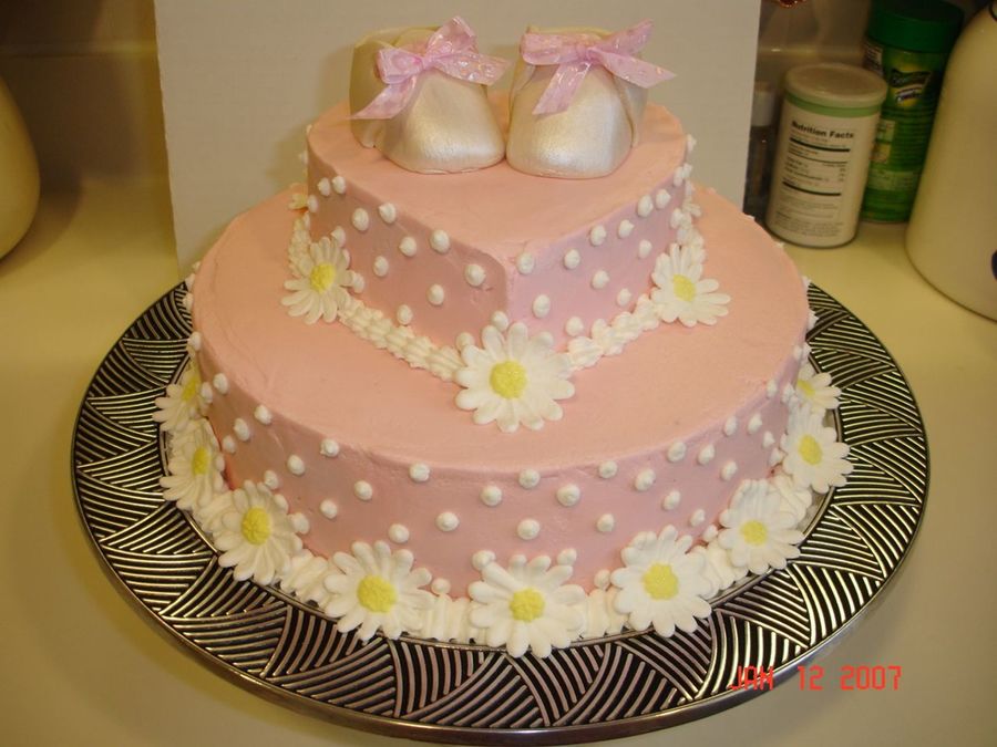 Baby Shower Cake with Booties