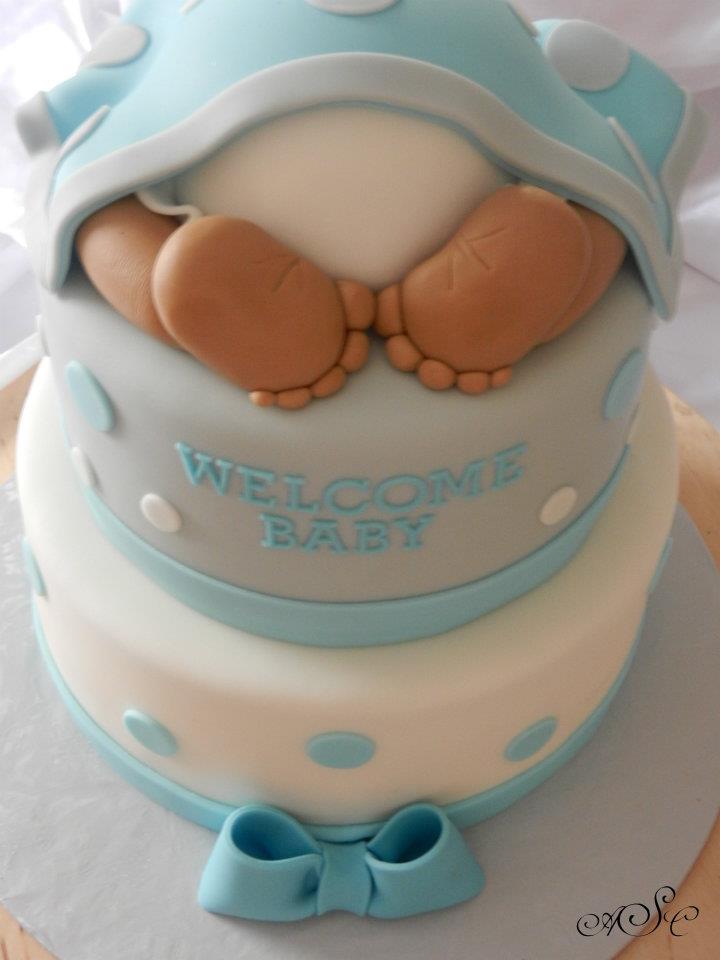 Baby Shower Cake with Feet