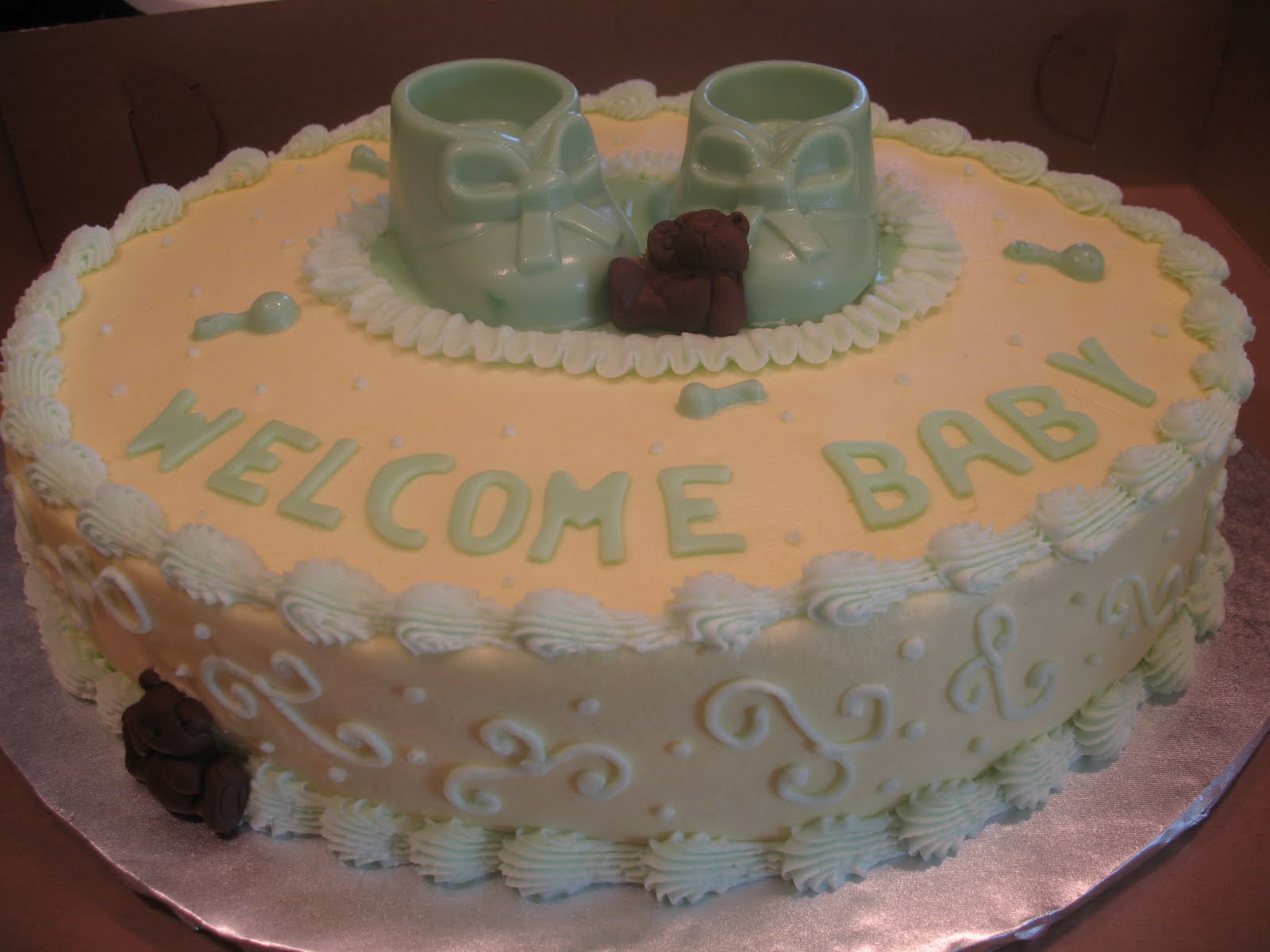 Baby Shower Cakes with Buttercream Icing