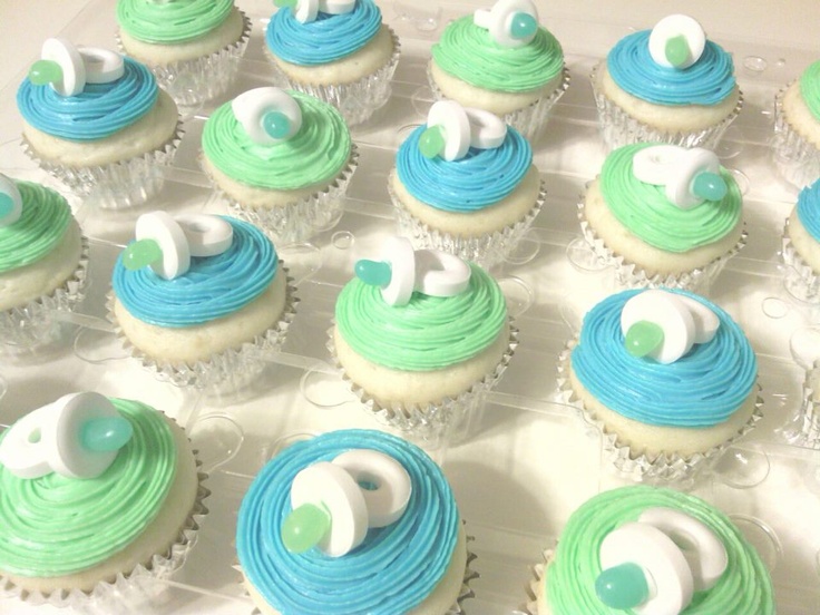 11 Photos of Pinterest Baby Shower Cupcakes With Pacifiers