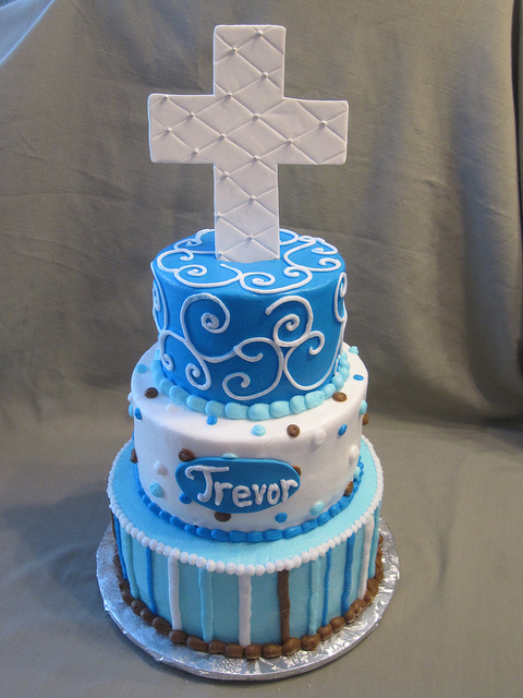 Baptism Cake 3 Tiers