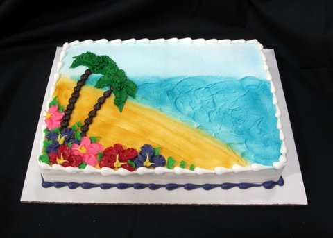 Beach Birthday Cake