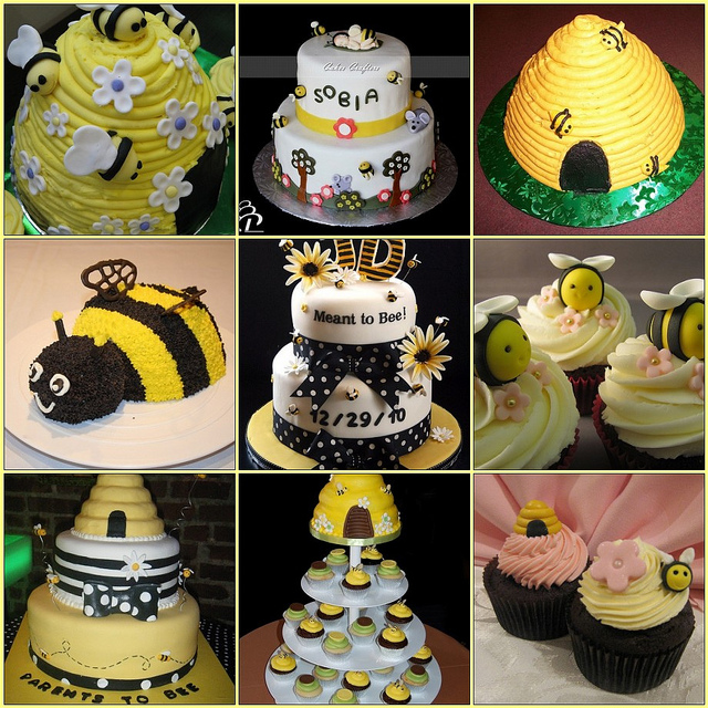 Bee Baby Shower Cake