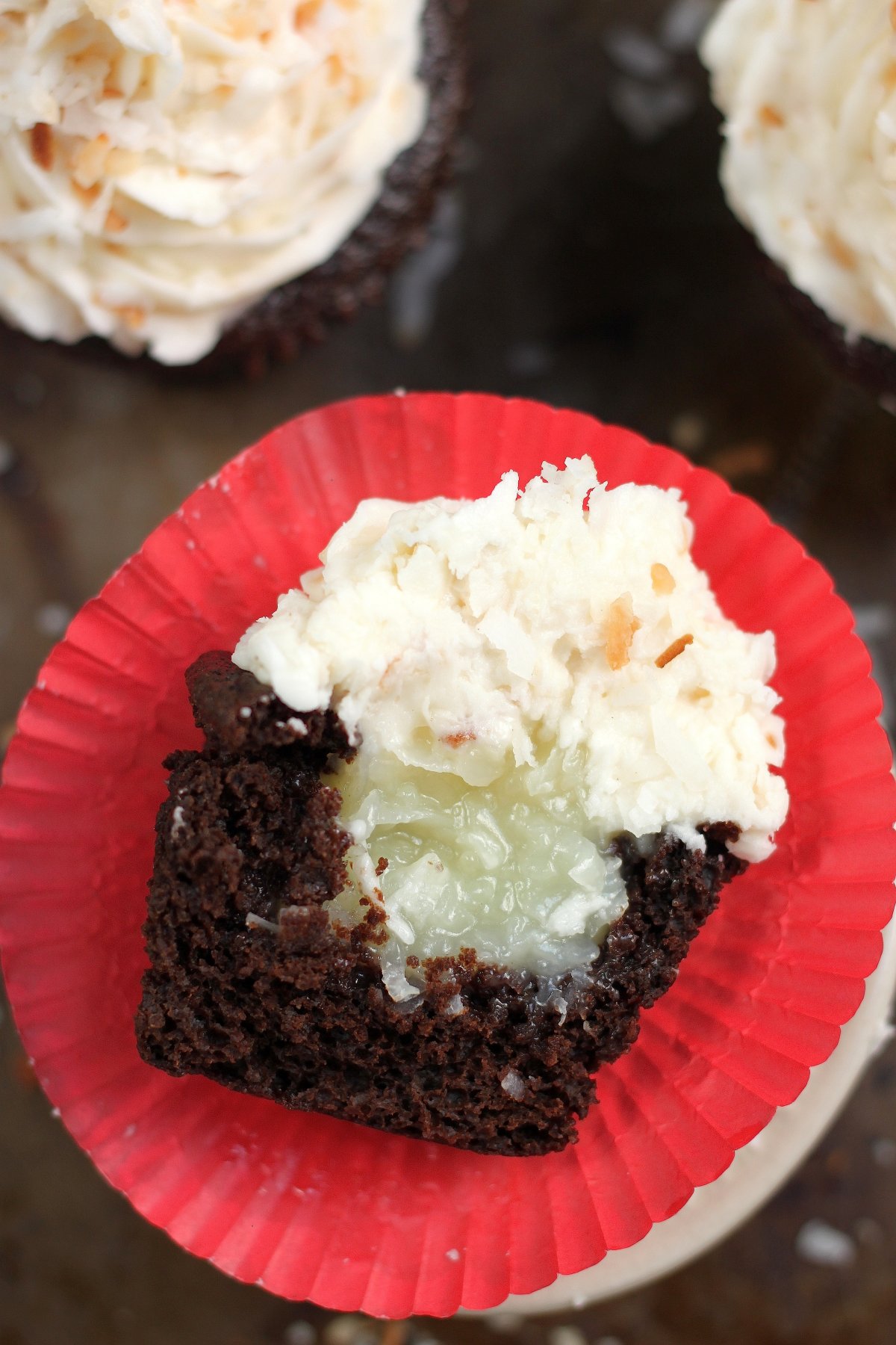 Best Chocolate Coconut Cupcakes