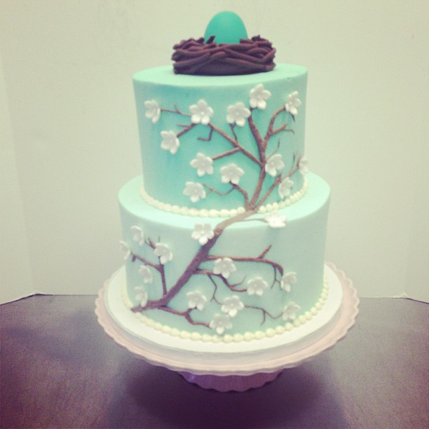 Birds Nest Baby Shower Cake