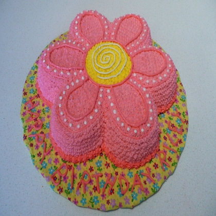 Birthday Cake Shaped Like Flowers