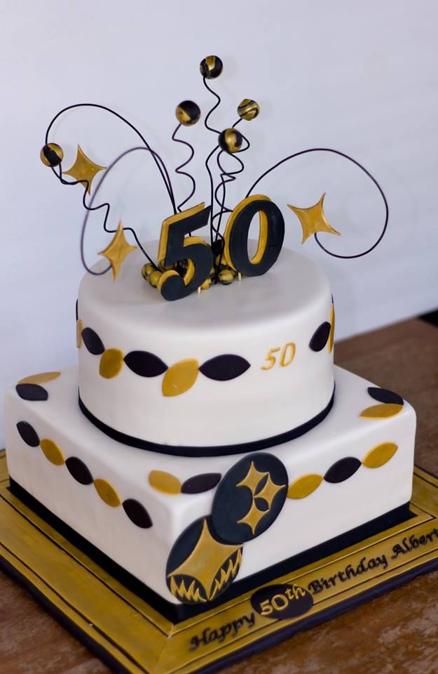 Black and Gold 50th Birthday Decorations