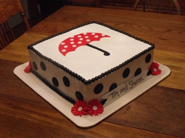 Black and Red Baby Shower Cake