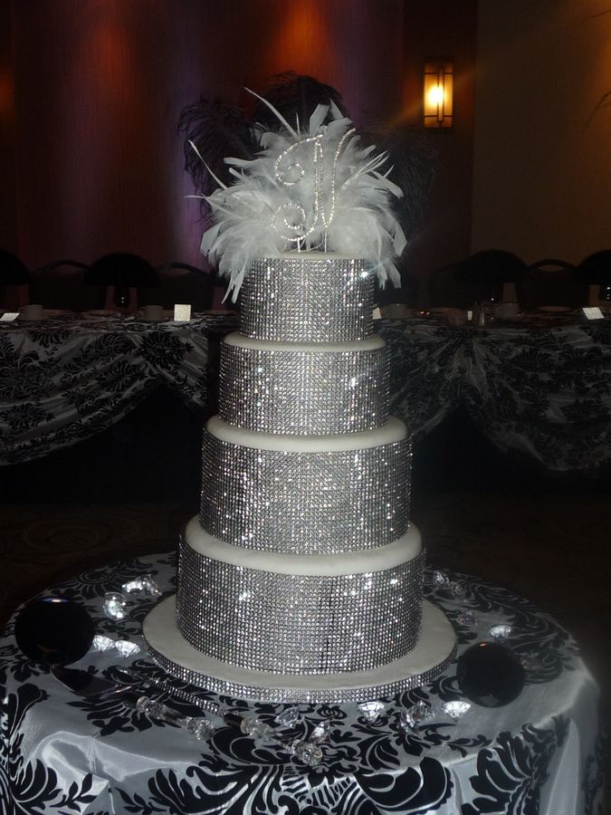 Blinged Out Wedding Cake