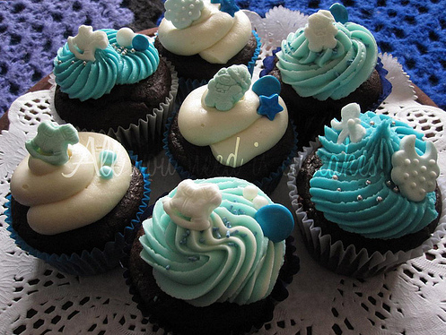 11 Baby Blue Baby Shower Cupcakes Photo - Pinterest Baby Shower Cupcake ...