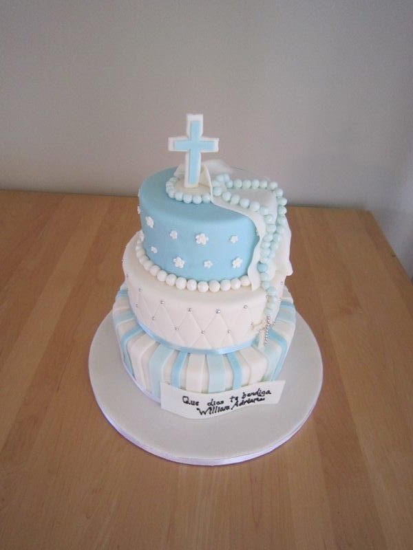 Boy Baptism Cake