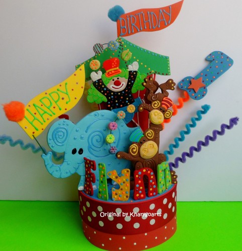 Carnival Birthday Cake Topper