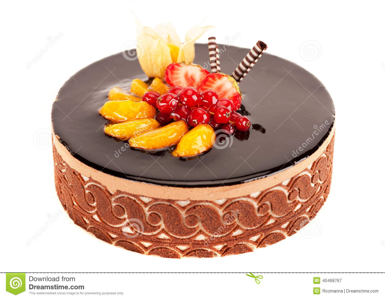 Chocolate Birthday Cake with Fruit