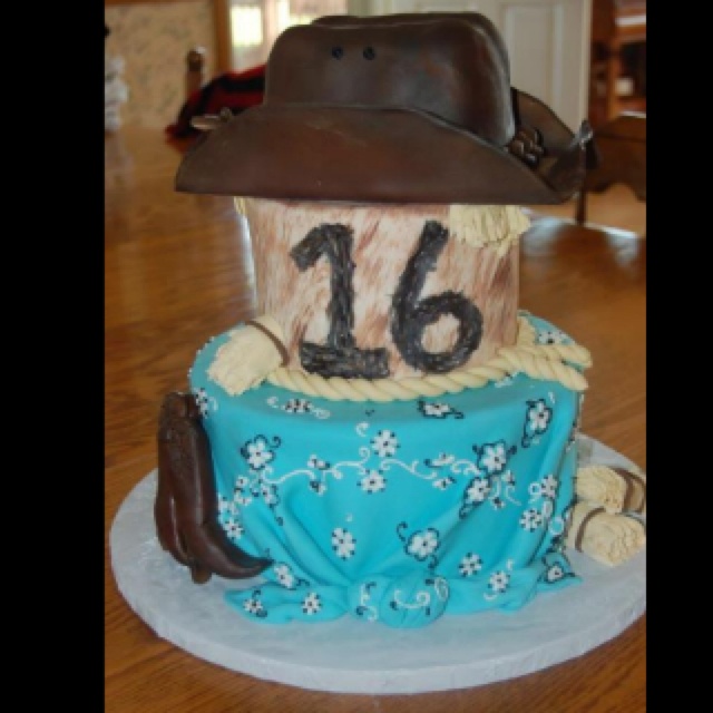 Country Sweet 16 Birthday Cakes